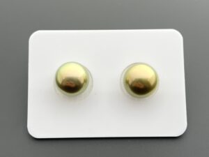 10-11 mm Paired Tahiti Pistachio Green Pearls