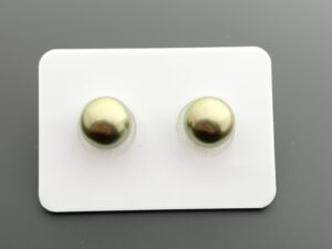 10-11 mm Paired Tahiti Pistachio Green Pearls