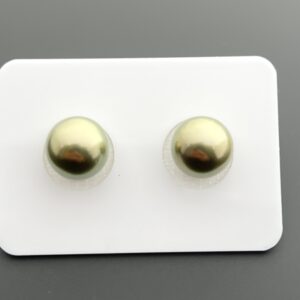 10-11 mm Paired Tahiti Pistachio Green Pearls