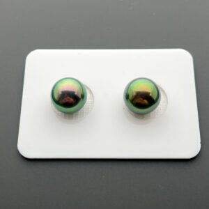 10.20 mm Paired Semi Barok Peacock Tahitian pearls