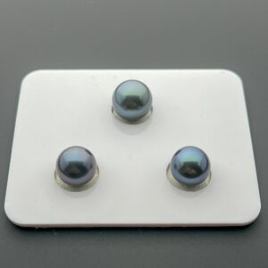 9.70+8.80 mm Blue Purple Tahitian Pearl Trio set (Top quality)