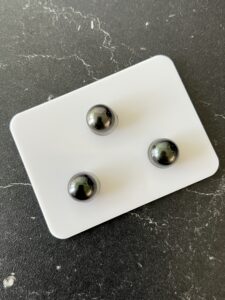 9.7 mm Tahitian Black Pearls set