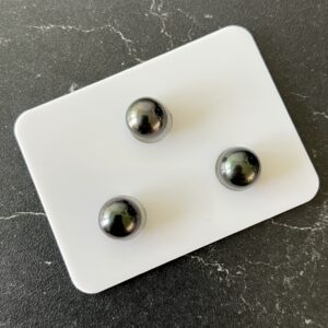 9.7 mm Tahitian Black Pearls set
