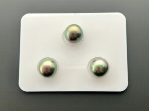 10-11 mm Trio Tahtian Pearls (Mixed Green )