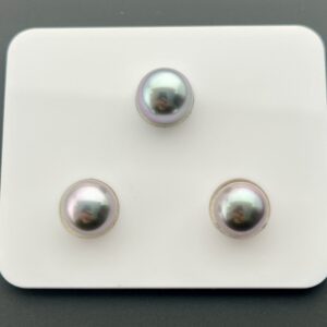8.9 mm*3 Trio Set Tahitian Pearls (Green cherry)