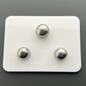 10.80 mm+9.7 mm*2 Trio Set Tahitian Pearls (Peacock Green)