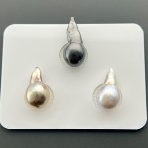 9.5-10 mm Trio Set Tahitian Baroque Pearls (Mixed Color)